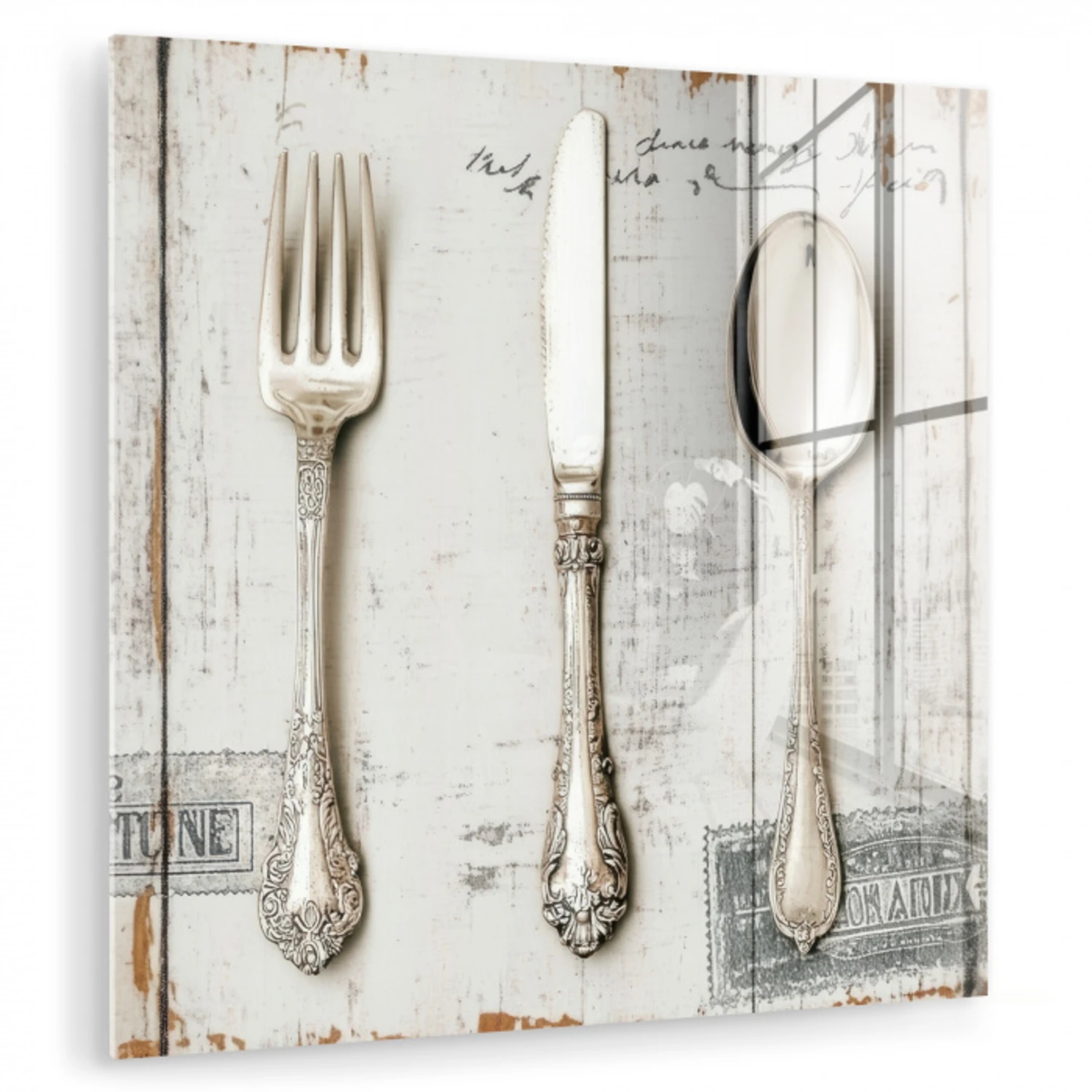 Zilver - Bestek - Hout plexiglas 5mm klein -zzzproduct_nieuw