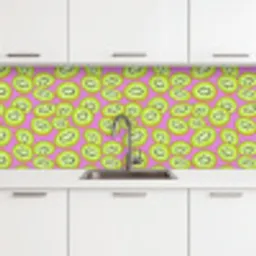 Kiwi - Speels - Groen keuken achterwand 2 middel 871 -3d