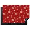Illustratie - Sneeuwvlokken - Rood Inductie beschermer vinyl 3mm klein 276 -3d