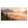 Zonlicht - Mist - Bergen - Bomen Muismat XXL klein -3d_leeg