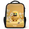 Monster - Wezen - Bloem - Geel Rugzak - Zwart middel -3d