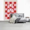Hot - Spicy - Geruit - Rood fotobehang vinyl groot -slaapkamer