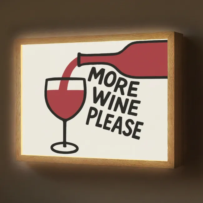 Lightbox - Wine bottle - Quote - Red - Glass