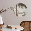 Hangmat - Palmbomen - Strand - Zee Akoestische PET Vilt - Rond klein -sfeer3