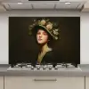 Bloemenhoed - Portret - Vrouw keuken achterwand spatscherm klein -3d_website