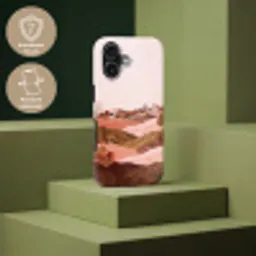 Heuvellandschap - Grafisch - Terracotta Toughcase MagSafe Apple iPhone 17 klein -USP_PrintM_DE