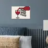 Wijnfles - Quote - Rood - Glas poster papier klein -sfeer2