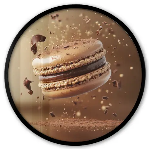 Chocolade - Macarons - Eten - Snoep Fotolijst rond zonder passe partout klein -3d