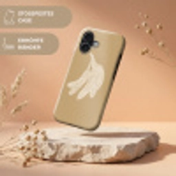 Bananen - Beige - Lijntekening - Minimalistisch Toughcase MagSafe Apple iPhone 17 klein -USP_RandenV_DE