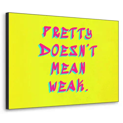Quote - Minimalistisch - Kleurrijk Textielframe zwart klein -3d