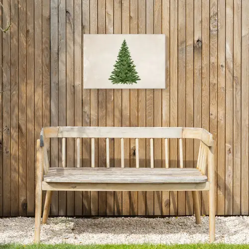 Kerstboom - Groen - Kerstmis - Feestdagen Tuinposter op houten frame 2 cm dik klein -sfeer4