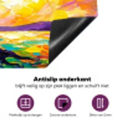 Boom - Landschap - Natuur - Abstract - Kleurrijk Inductie beschermer vinyl 3mm middel -zzzzzzz-cc-onderkant