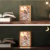 Vogel - Tak - Winter - Dieren - Sneeuw Light Box met kabel (Tafellamp) klein -sfeer3