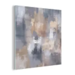 Penseelstreken - Schilderij - Beige plexiglas 5mm klein -z3d
