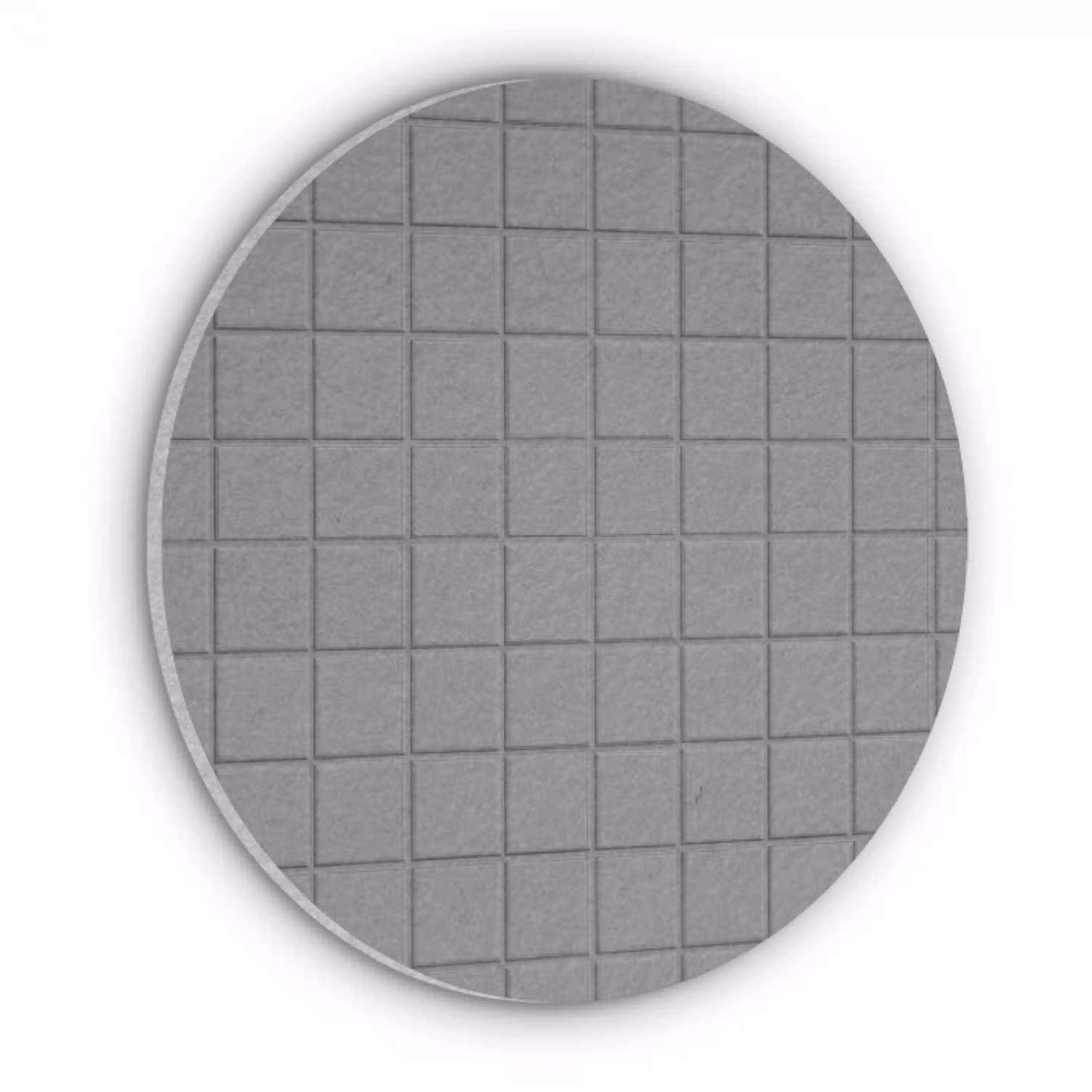 Modern - Patroon - Grijs Akoestische PET Vilt - Rond klein 838 -3d