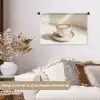 Cappuccino - Schuim - Schotel - Beige Wandkleed katoen klein -sfeer1