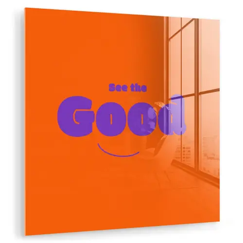 See the good - Paars - Oranje - Smiley plexiglas 5mm klein -zzzproduct_nieuw