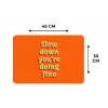 Oranje - Slow down you're doing fine - Retro Placemat vinyl groot -specs