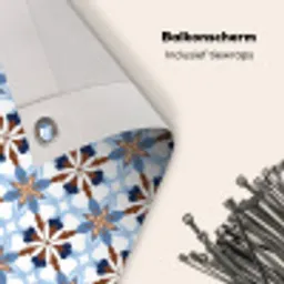 Ornament - Tegel - Kleurrijk Balkonbeschermer Duitsland klein 596 -closeup_NL