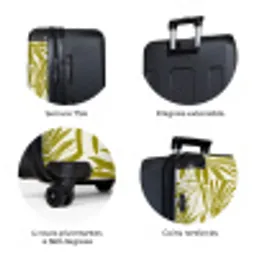 Palmblad - Patroon - Groen NBS - Large koffer - Volwassenen Unisex groot -zzzzzzzbolletjes_FR