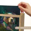 Hond - Puppy - Bloemen - Natuur - Golden retriever Light Box met kabel (Kinderlampje) klein -USP_websiteprintNL