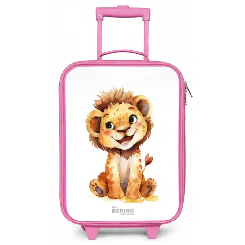 Baby leeuw Kinderkoffer - Roze klein -zz3dotto