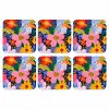 Kleurrijk - Bloemen - Abstract - Stippen onderzetter kurk middel -3d