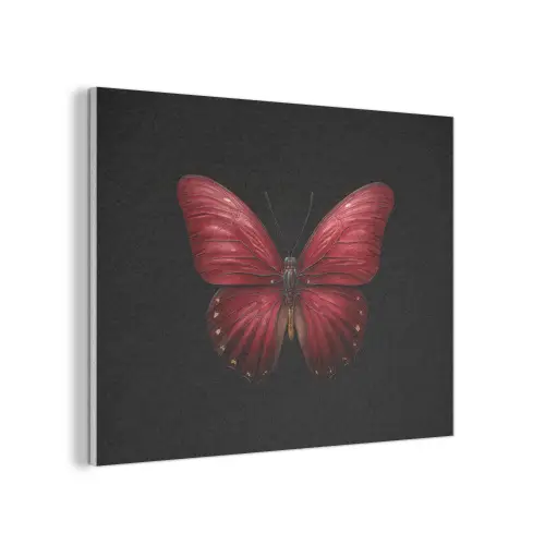 Vlinder - Rood - Minimalistisch PET vilt klein -3d