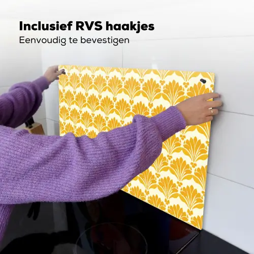 Patroon - Motief - Geel Inductie beschemer met haakjes klein 777 -ky-ophangen-nl