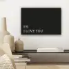 Zwart - Minimalistisch - Valentijn canvas 2cm klein -sfeer6