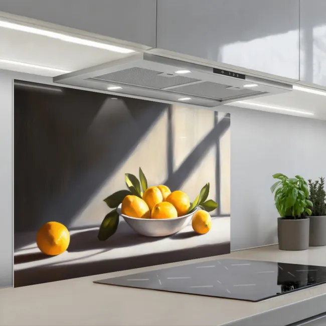 Fond de hotte - Citrons - Nature morte - Jaune