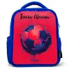 Voetbalvibes - Verf - Blauw - Rood Kinderrugzak - Blauw middel -3d
