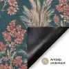 Botanisch - Patroon - Blauw Deurmat klein 898 -antislip_NL