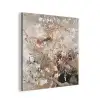 Amandelbloesem - Kunst - Van Gogh - Beige - Abstract aluminium wit klein -3d