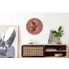 Illustratie - Vogels - Abstract - Roze Wandcirkel aluminium klein -kantoor