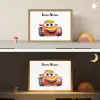 Raceauto - Oranje - Jongens - Kinderen - Auto Light Box met batterij (Wandlamp kind) middel -sfeer3_kind