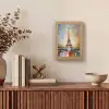 Eiffeltoren - Schilderij - Olieverf - Parijs Light Box met kabel (Tafellamp) klein -sfeer2