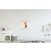 Cirkels - Abstract - Paars textielposter latten blank klein -kinderkamer