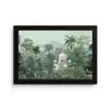Tropische tuin - Koepelgebouw - Bloemen fotolijst zwart zonder passe partout klein -3d