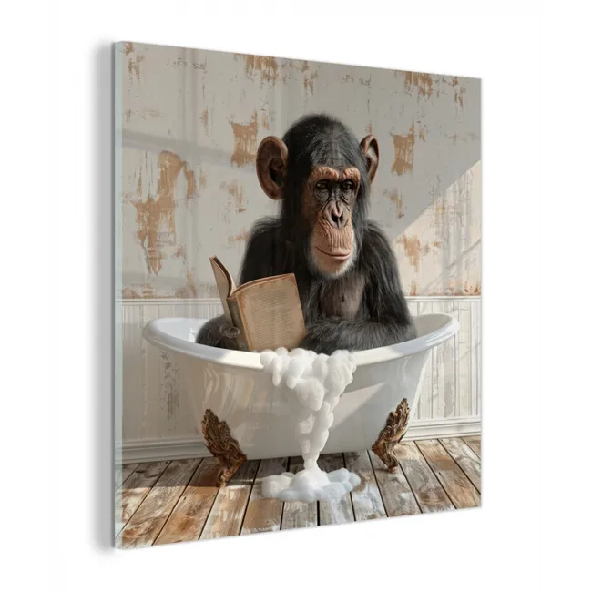 Vintage - Aap - Badkuip - Schuim - Dier plexiglas 5mm klein -z3d