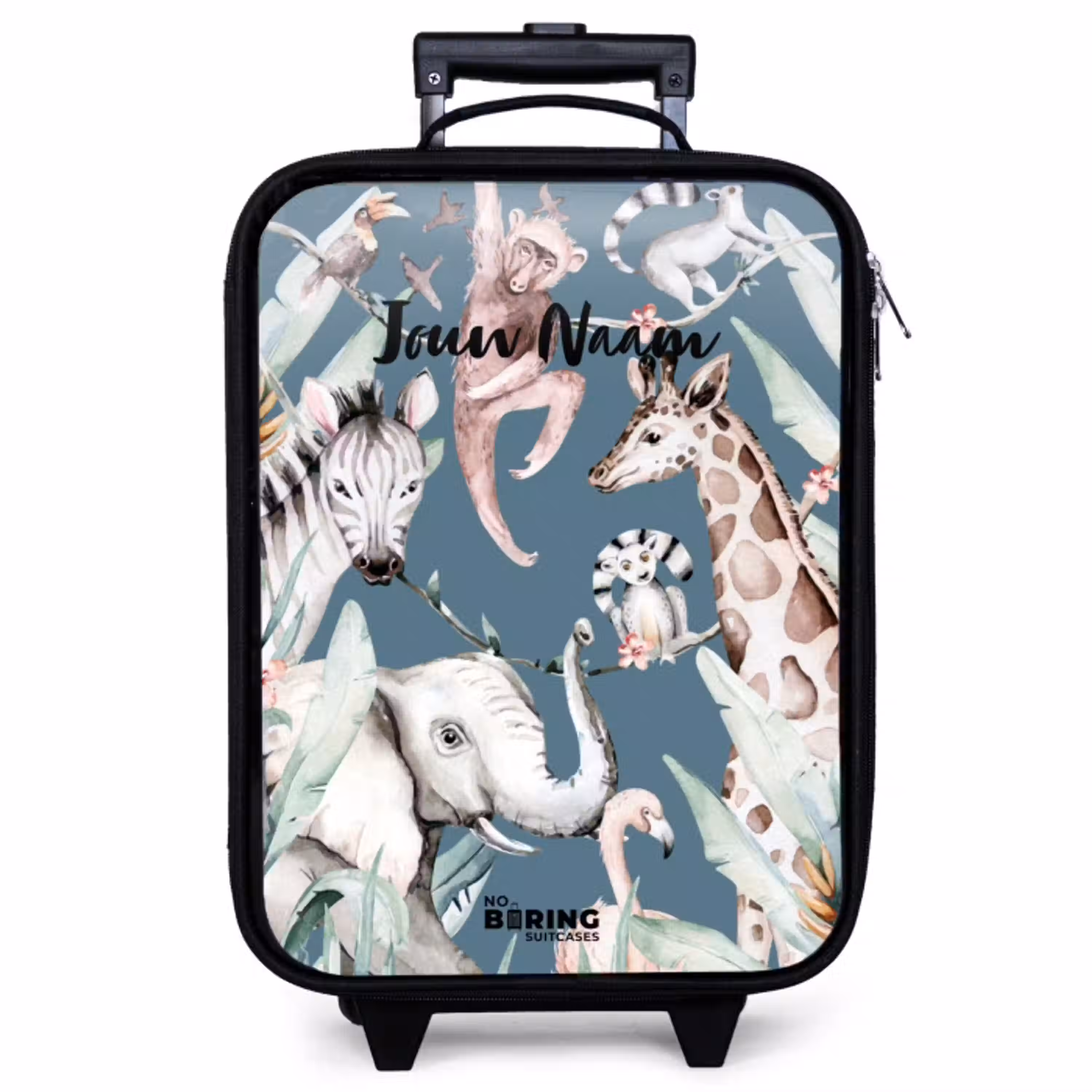 Jungle Dierenfeest Kinderkoffer - Zwart klein -zzz_website3d