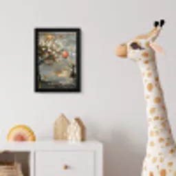 Boom - Graffiti - Banksy Style - Balloon Girl fotolijst zwart zonder passe partout klein -usfeer4_kinderkamer