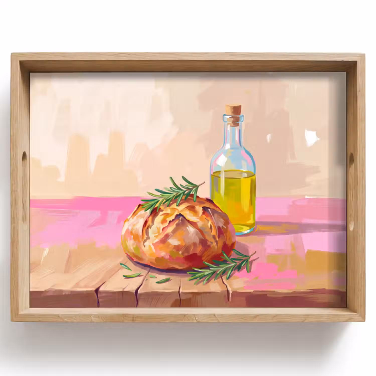 Dienblad - Eten - Brood - Olijfolie - Abstract - Keuken