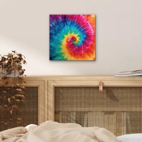 Regenboog - Tie dye - Kleurrijk - Blauw aluminium wit klein -sfeer3