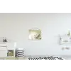 Abstract - Penseelstreken - Golven - Groen textielposter latten blank klein -kinderkamer