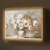 Vaas - Bloemen - Kunst - Goud Light Box met batterij (Wandlamp) middel -z3d_website