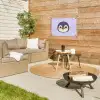Pinguïn - Paars - Schattig tuinposter los doek klein -sfeer4