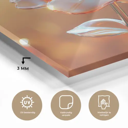 Glazen - Bloem - Zonlicht plexiglas 5mm klein -sfeer2