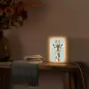 Giraffe - Illustratie - Bruin - Minimalistisch Light Box met kabel (Tafellamp) klein -sfeer4