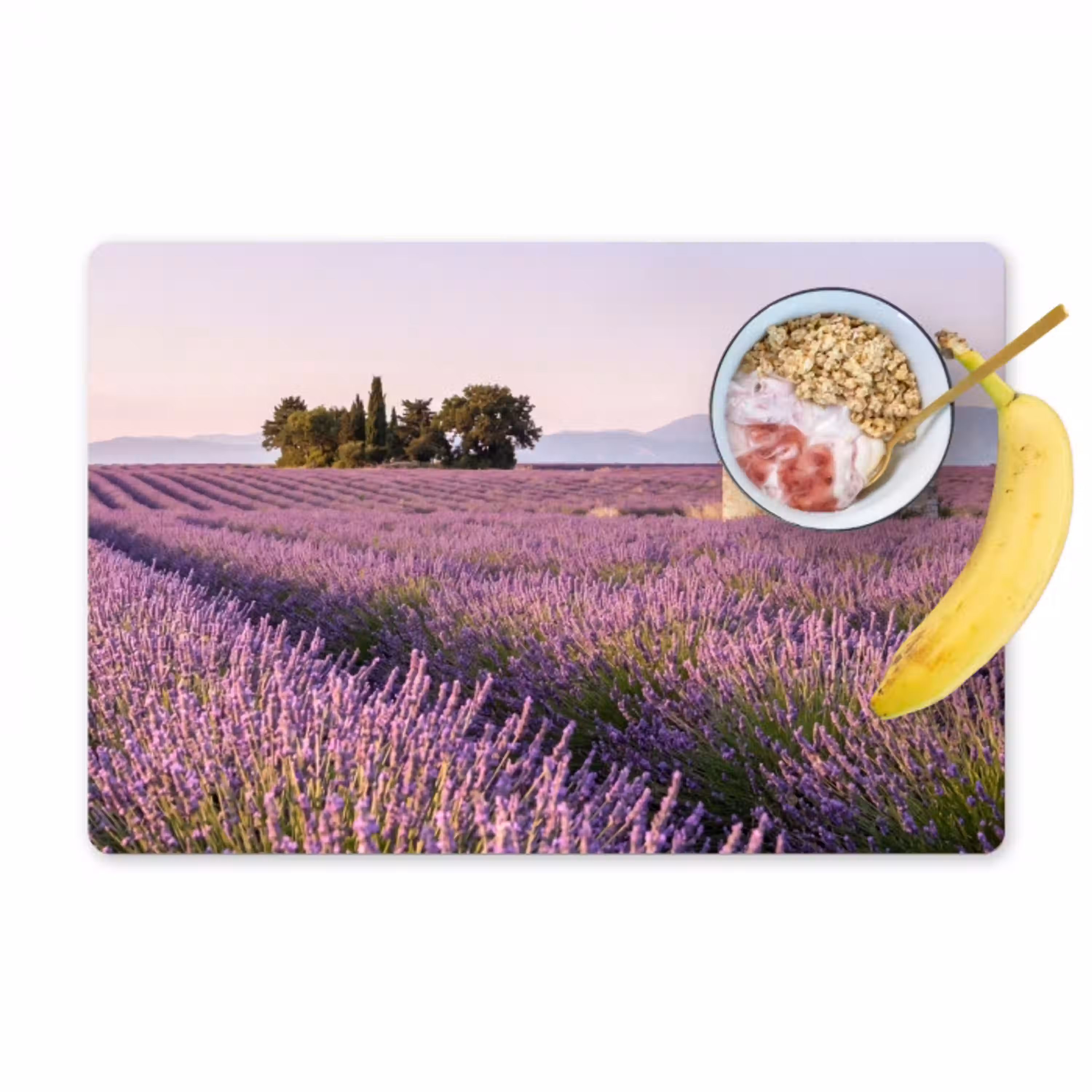 Lavendel - Landschap - Sereen - Paars Placemat vinyl groot -zzzproduct_Kitchenyeah-website